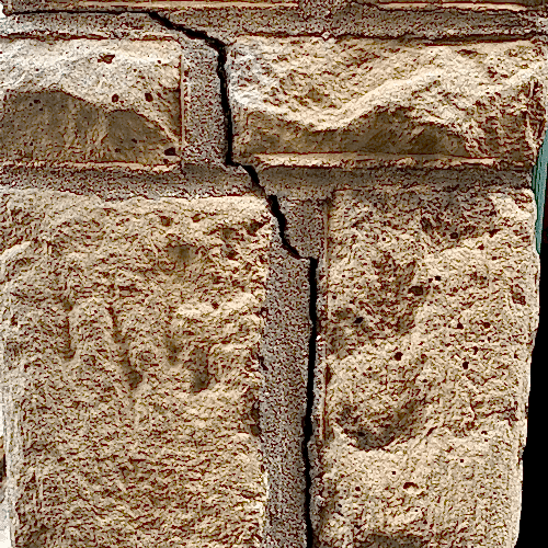 cracking in a wall